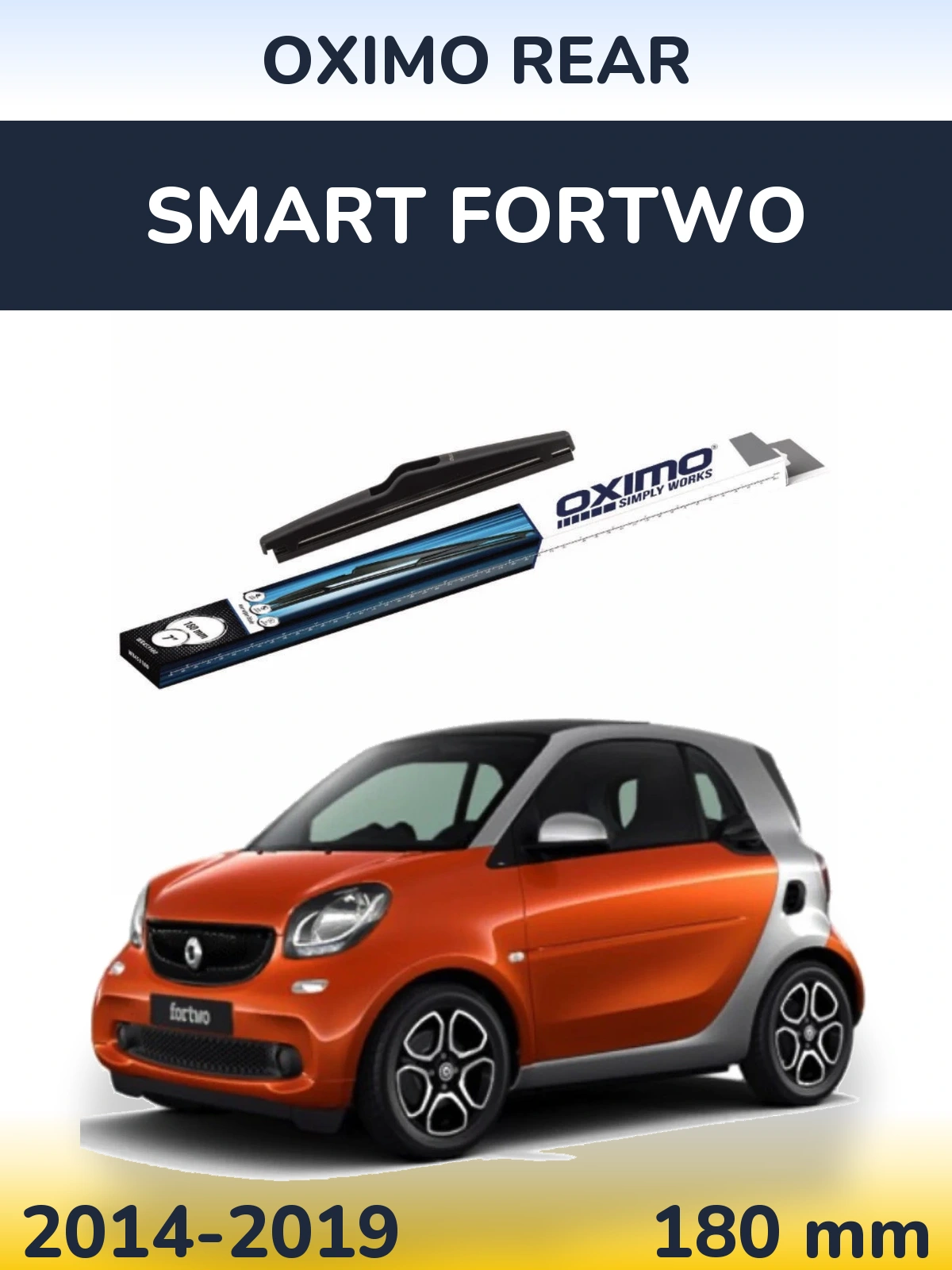 Задний дворник Oximo Rear 180 мм для Smart Fortwo 2014-2019