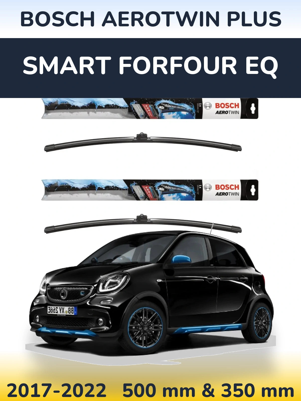 Torkarblad BOSCH AeroTwin Plus för Smart Forfour EQ