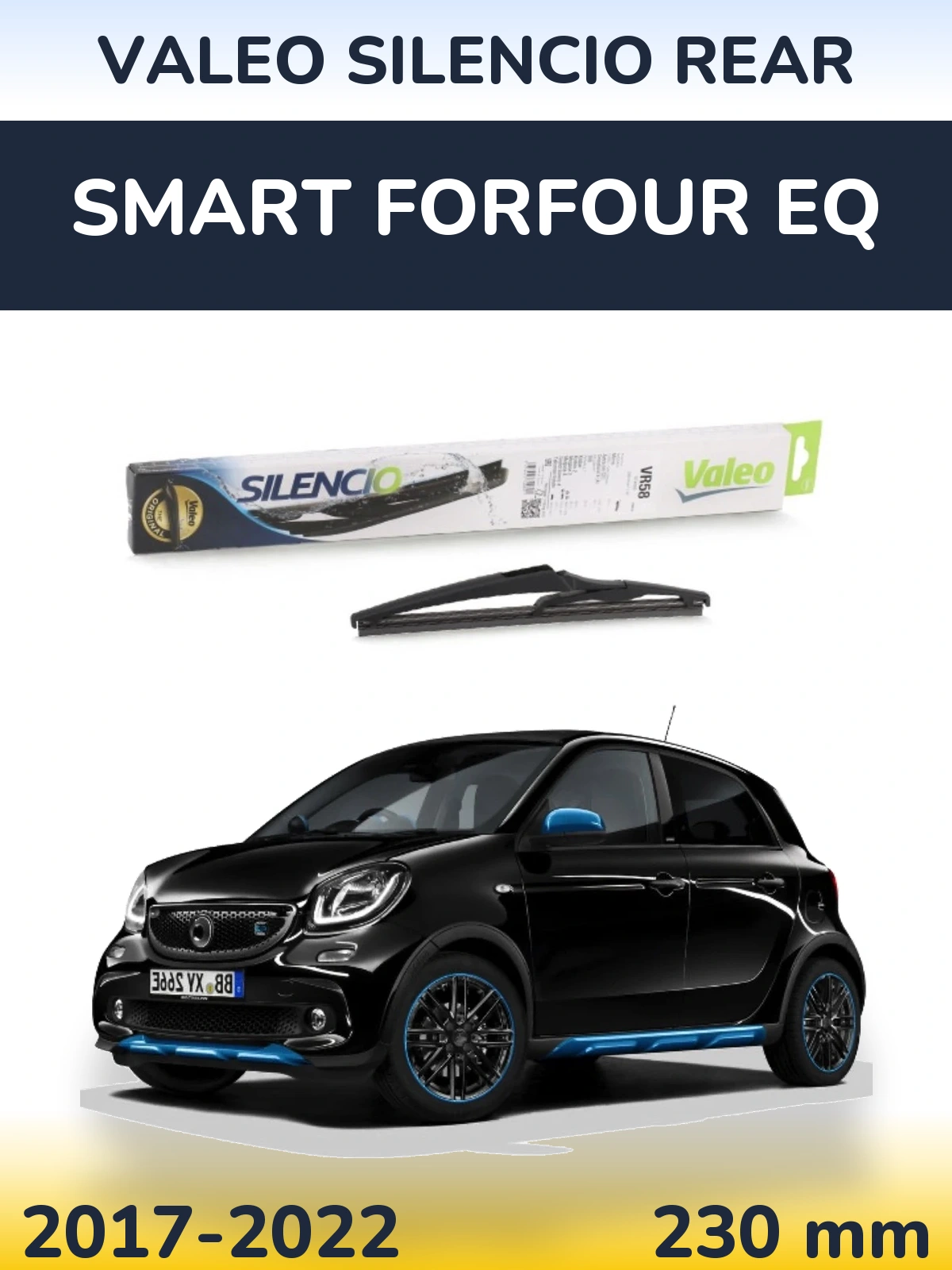 Torkarblad Valeo Silencio Rear för Smart Forfour EQ