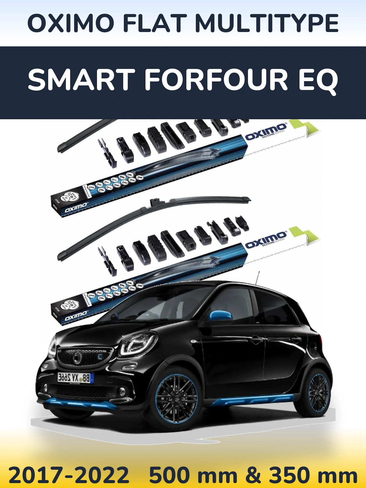 Torkarblad Oximo Flat MultiType för Smart Forfour EQ