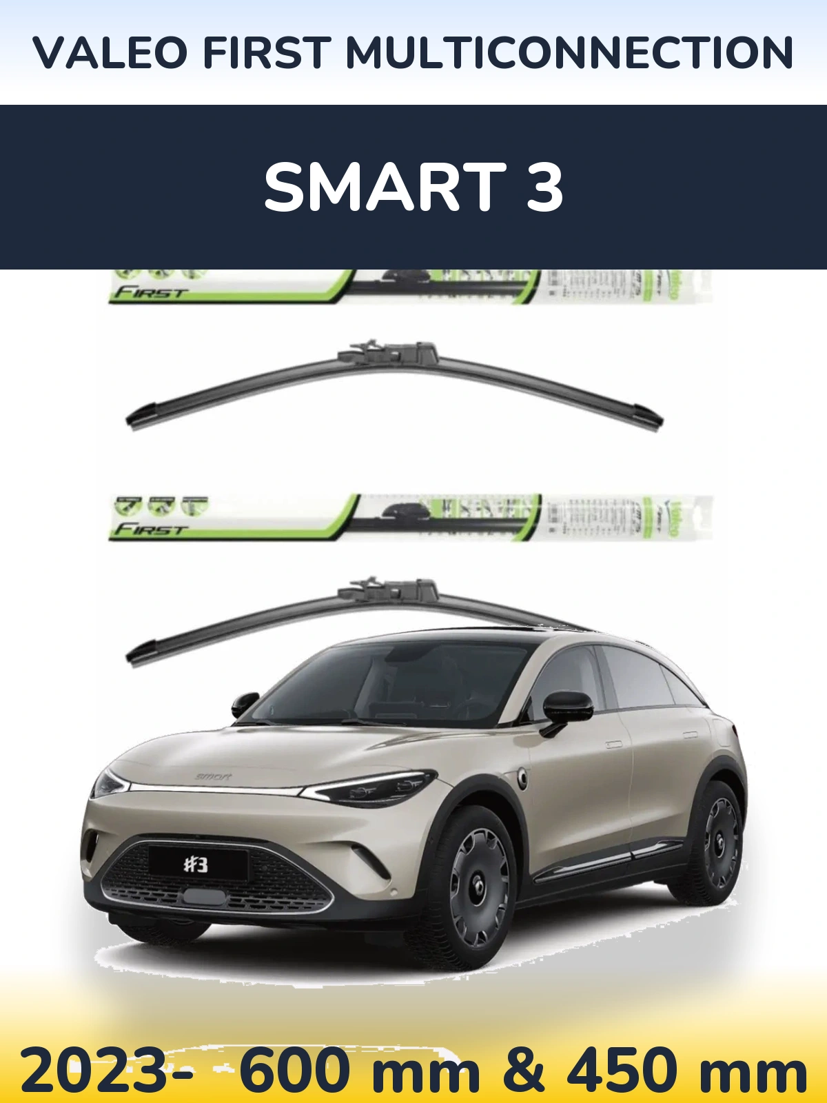Torkarblad Valeo First MultiConnection för Smart 3