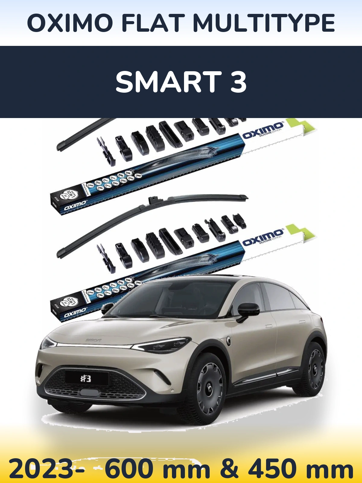 Torkarblad Oximo Flat MultiType för Smart 3