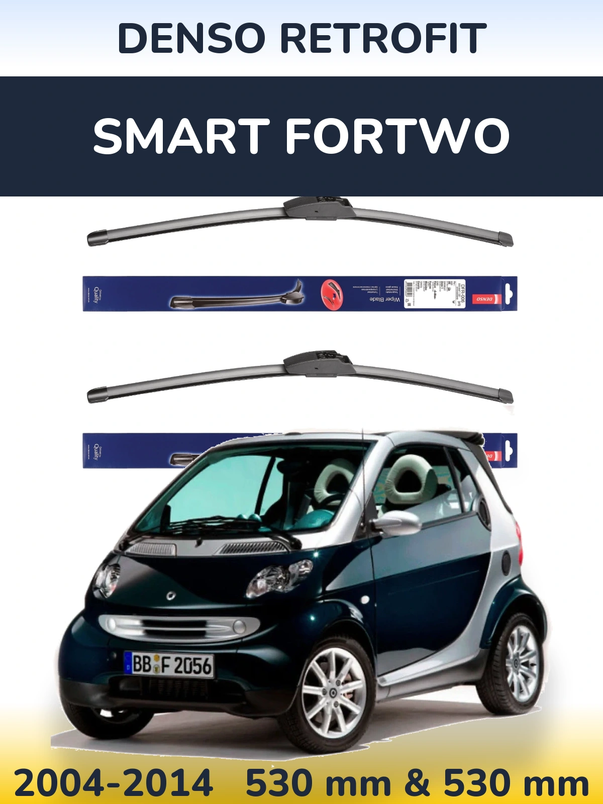 Torkarblad Denso Retrofit för Smart Fortwo
