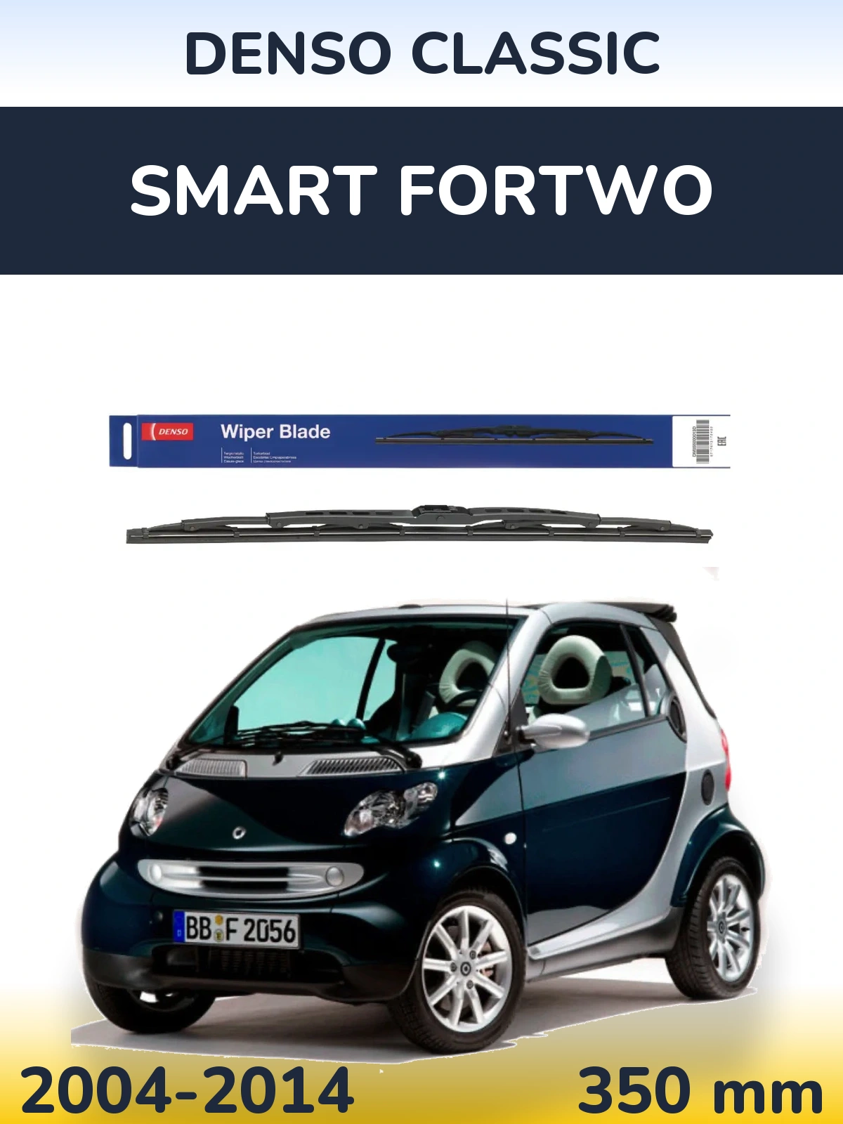 Torkarblad Denso Classic för Smart Fortwo