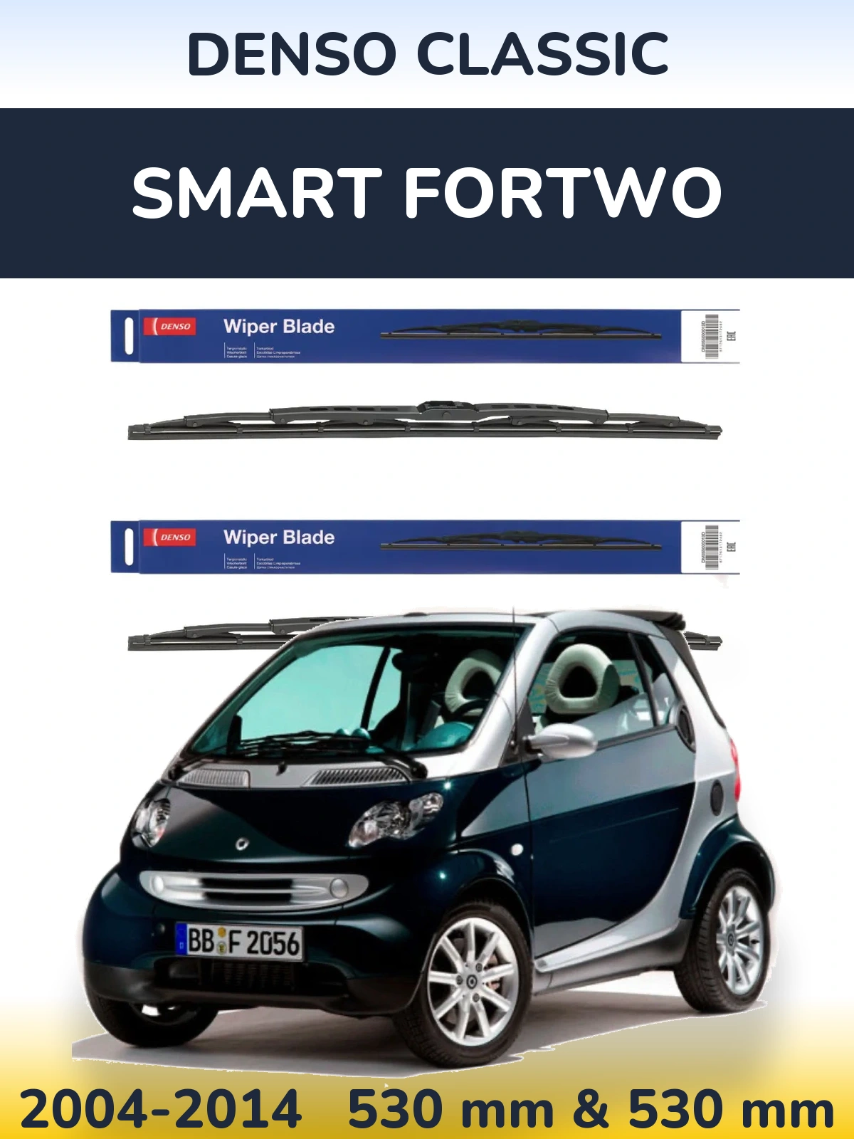 Torkarblad Denso Classic för Smart Fortwo