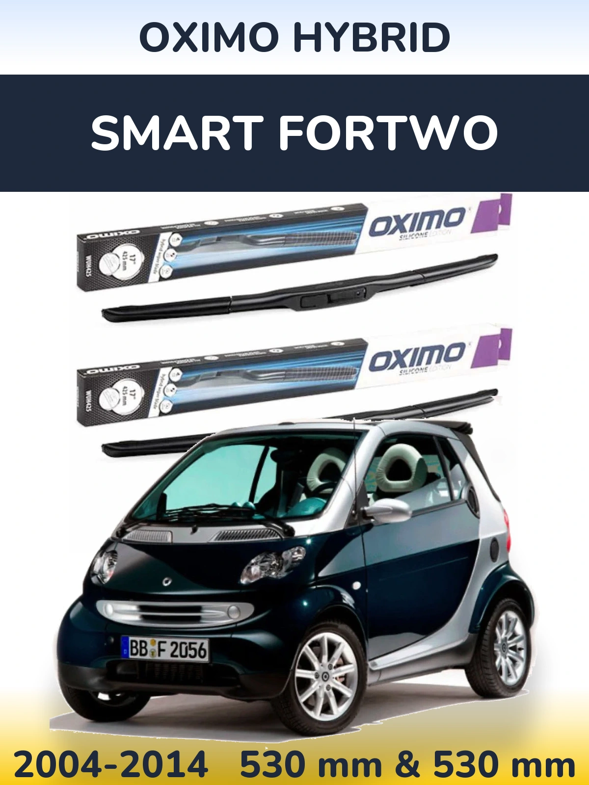 Torkarblad Oximo Hybrid för Smart Fortwo