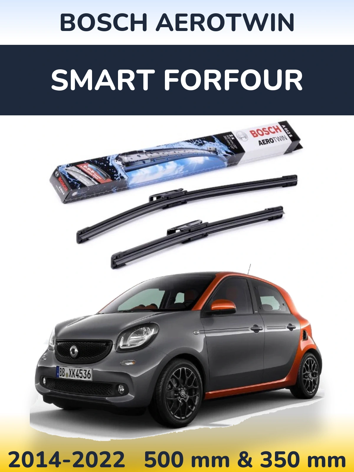 Torkarblad BOSCH AeroTwin för Smart Forfour