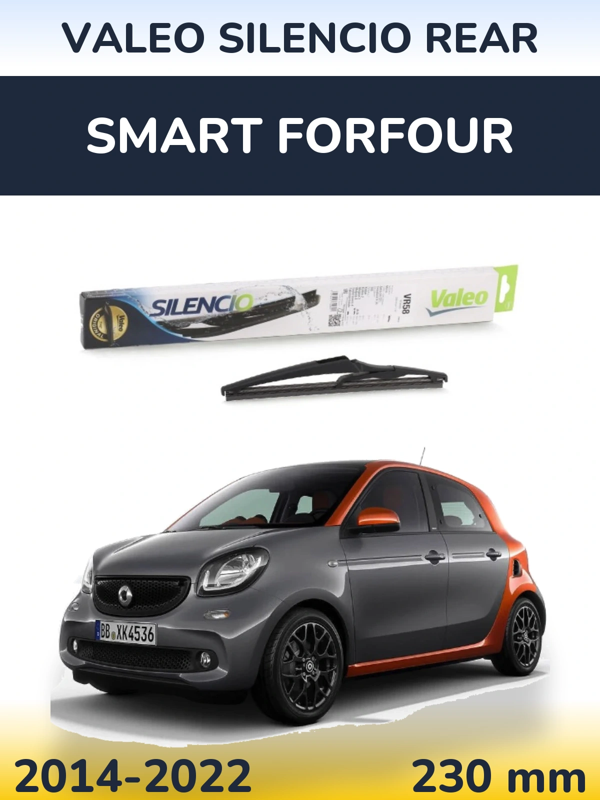 Torkarblad Valeo Silencio Rear för Smart Forfour