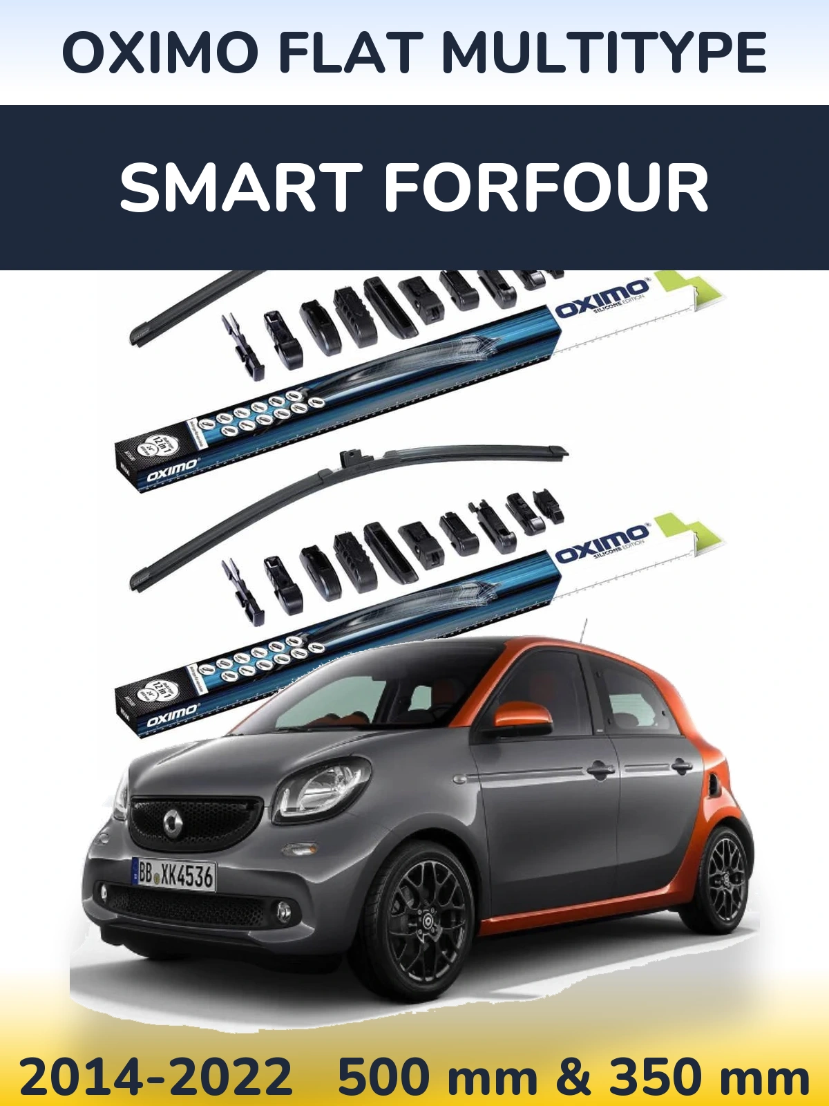 Torkarblad Oximo Flat MultiType för Smart Forfour