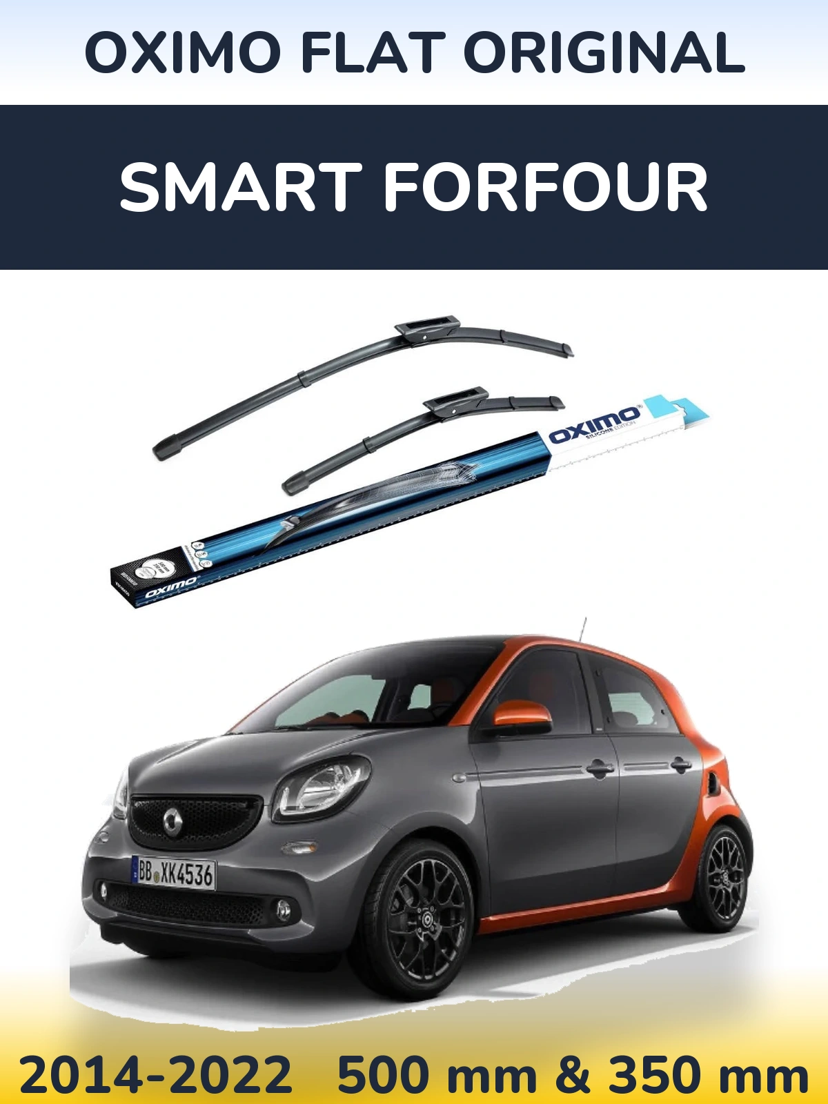 Torkarblad Oximo Flat Original för Smart Forfour