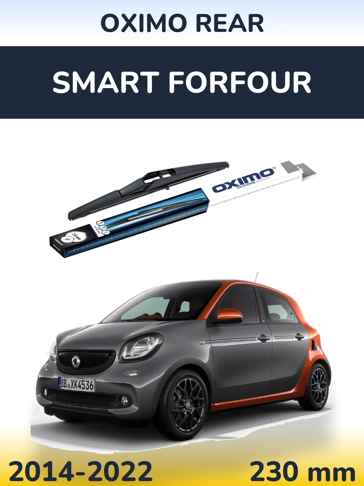 Torkarblad Oximo Rear för Smart Forfour