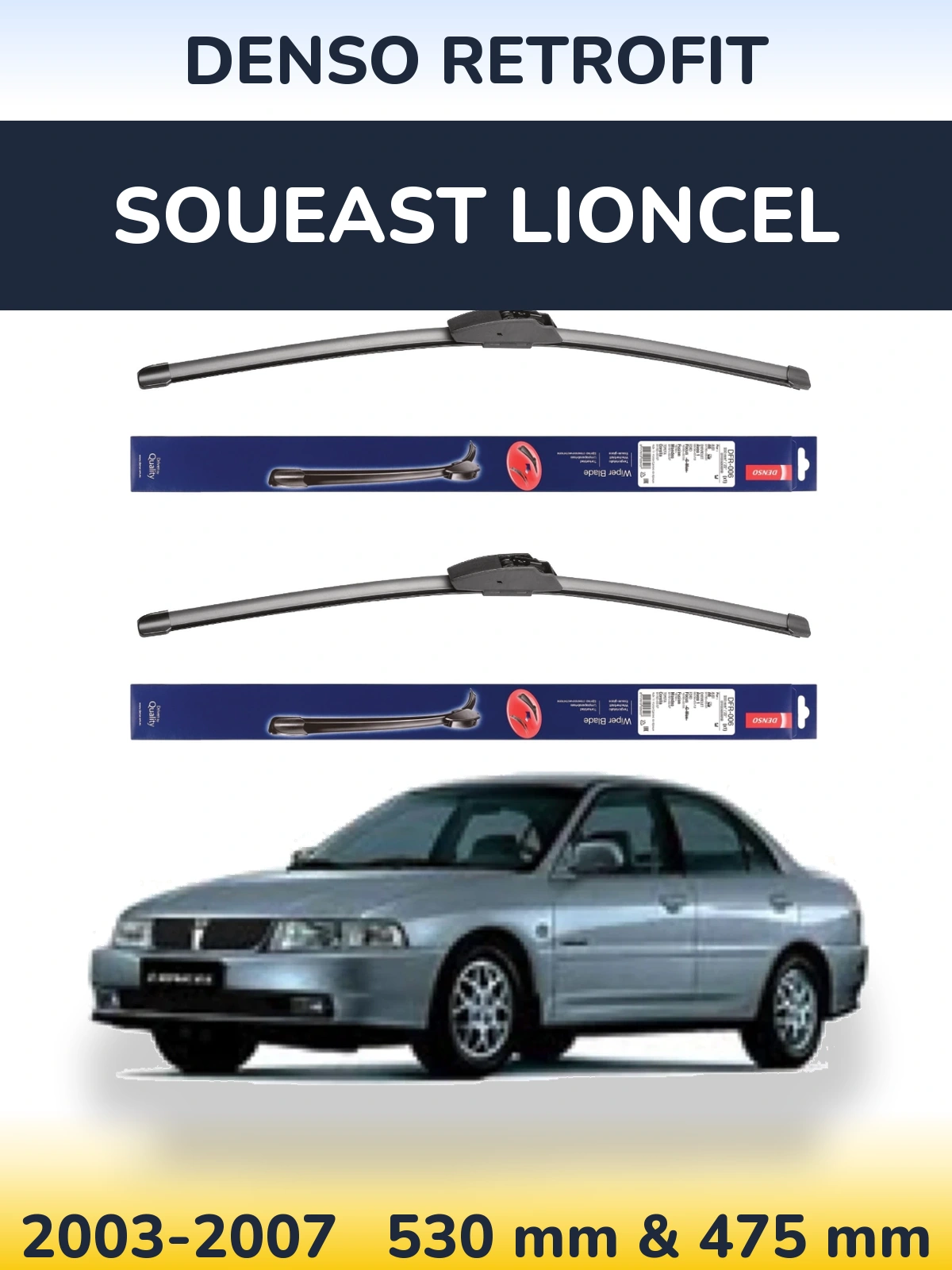 Torkarblad Denso Retrofit för Soueast Lioncel