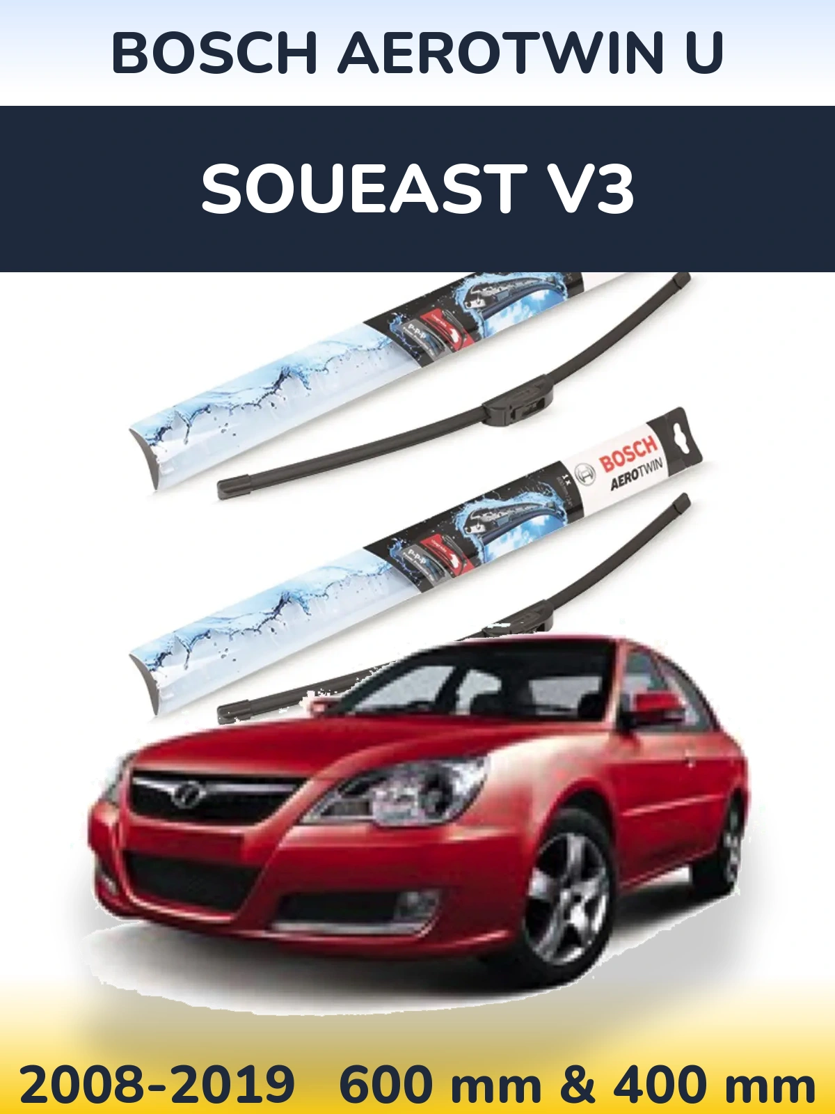 Torkarblad BOSCH AeroTwin U för Soueast V3
