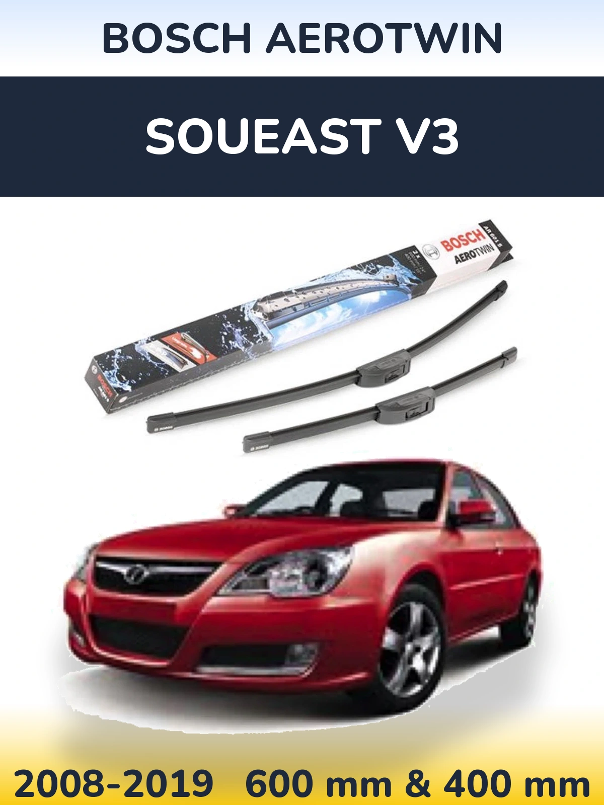 Torkarblad BOSCH AeroTwin för Soueast V3