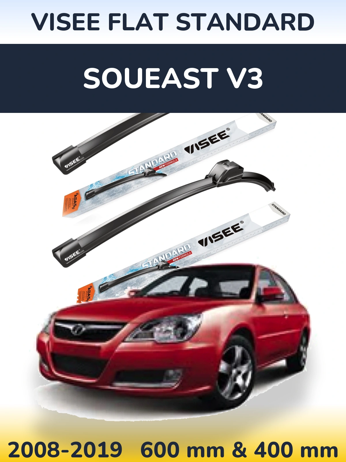 Torkarblad VISEE FLAT STANDARD för Soueast V3