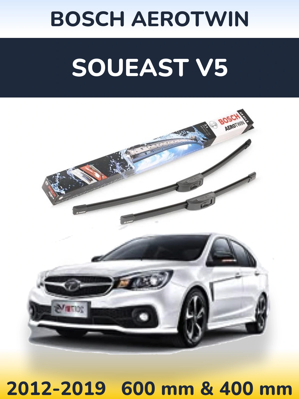 Torkarblad BOSCH AeroTwin för Soueast V5
