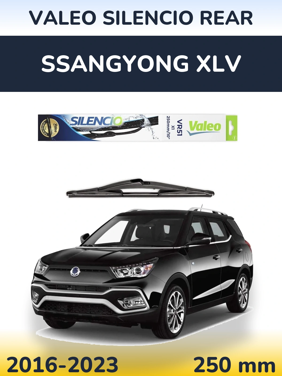 Torkarblad Valeo Silencio Rear för SsangYong XLV