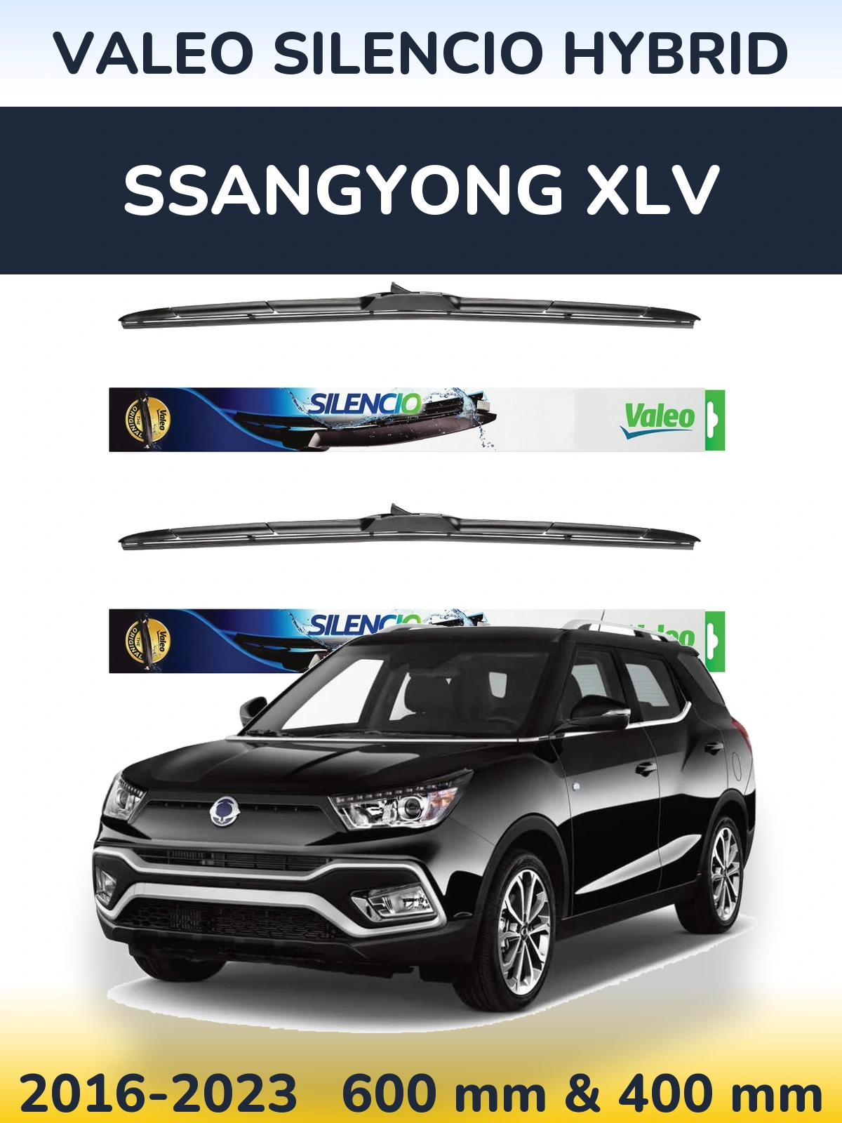 Torkarblad Valeo Silencio Hybrid för SsangYong XLV