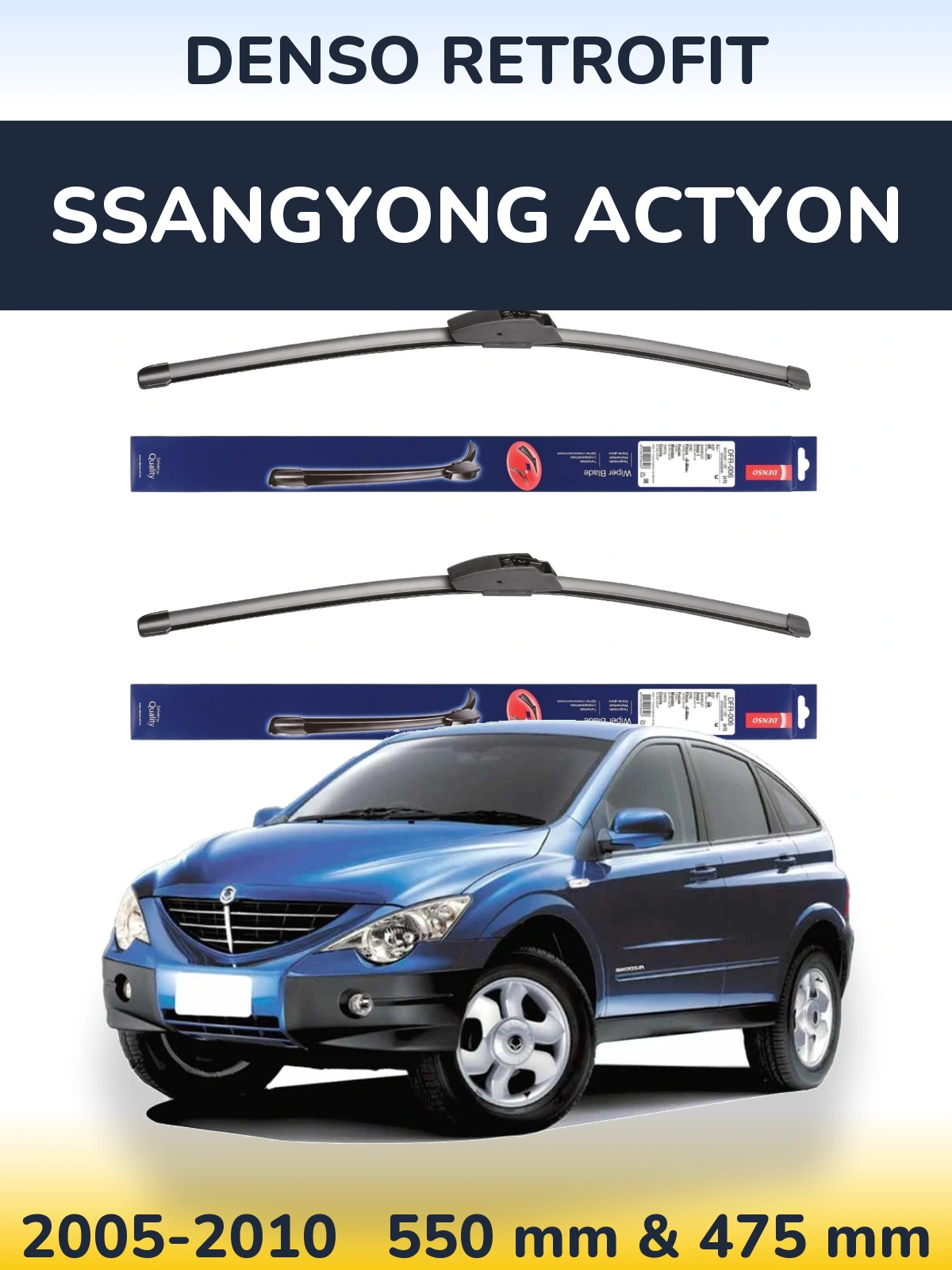 Torkarblad Denso Retrofit för SsangYong Actyon