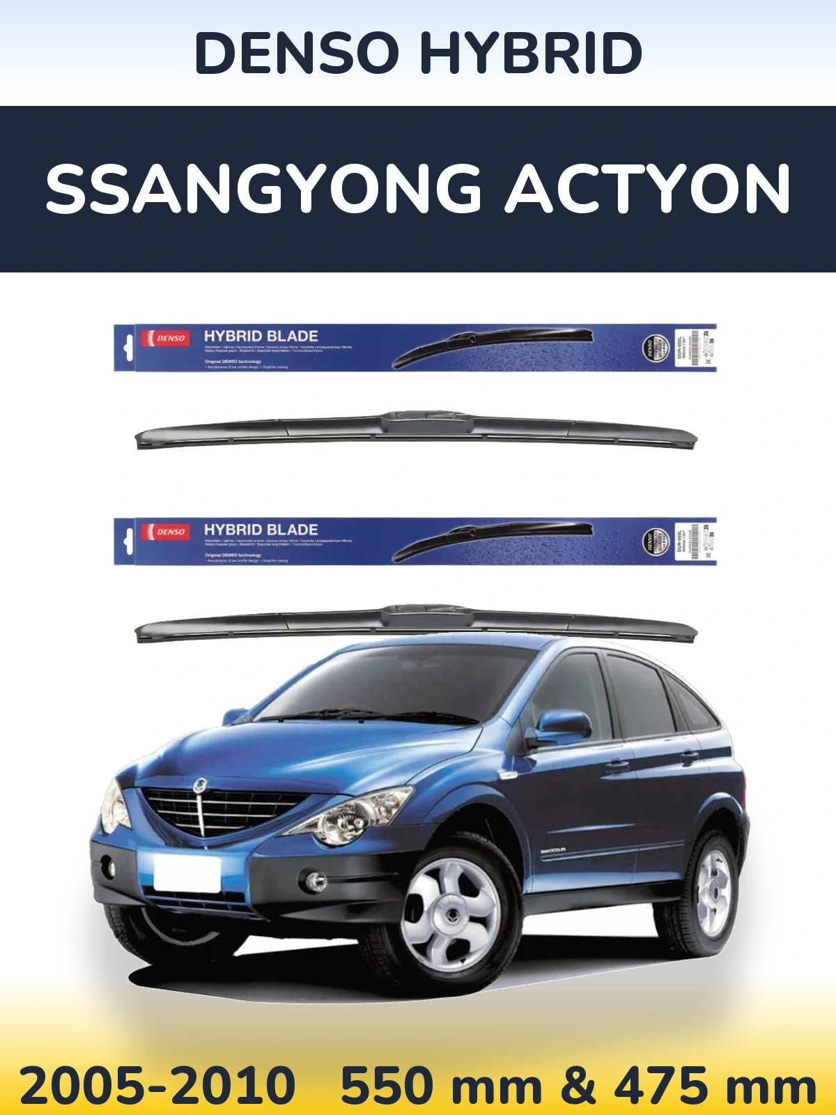 Torkarblad Denso Hybrid för SsangYong Actyon