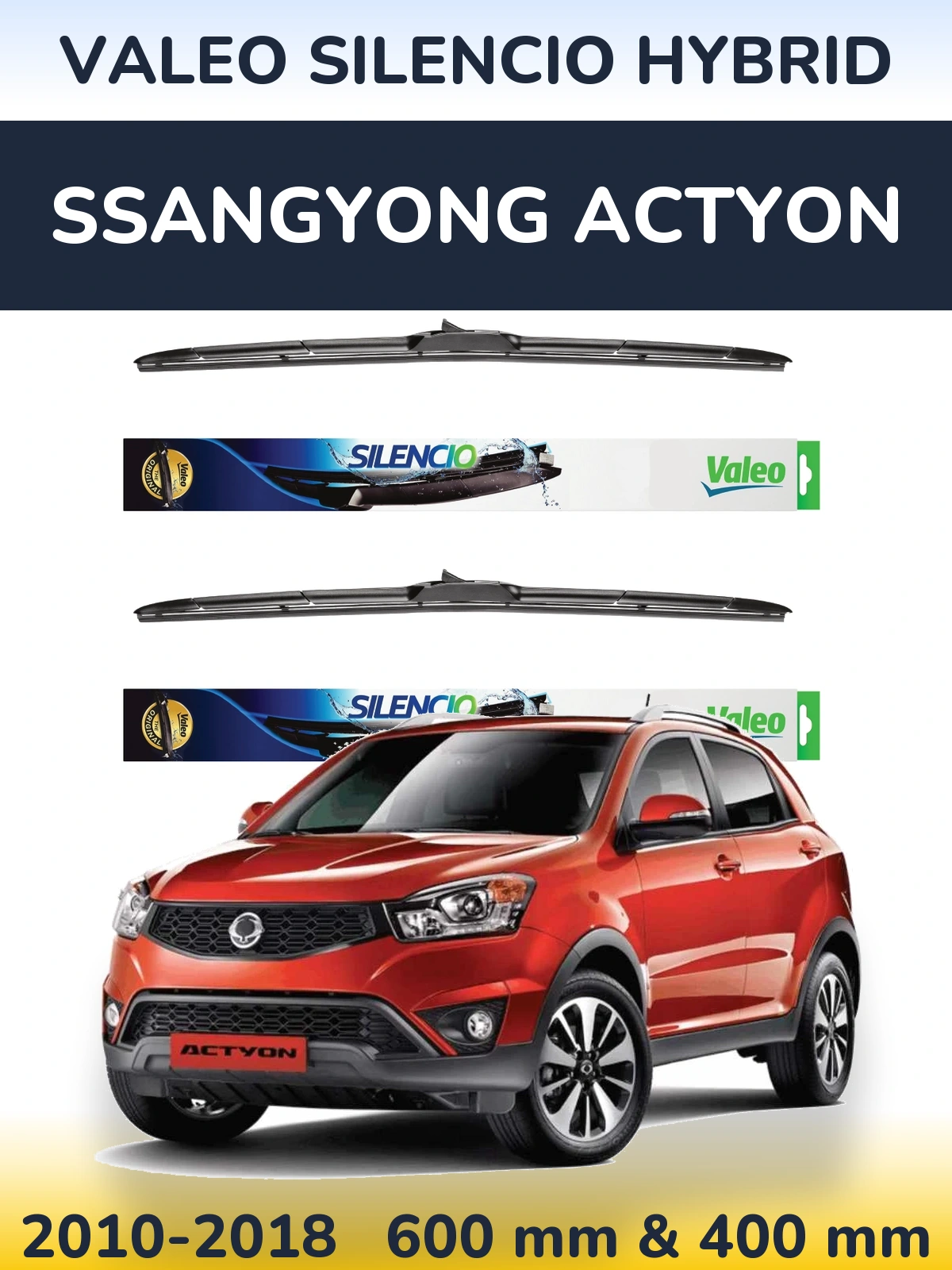 Torkarblad Valeo Silencio Hybrid för SsangYong Actyon