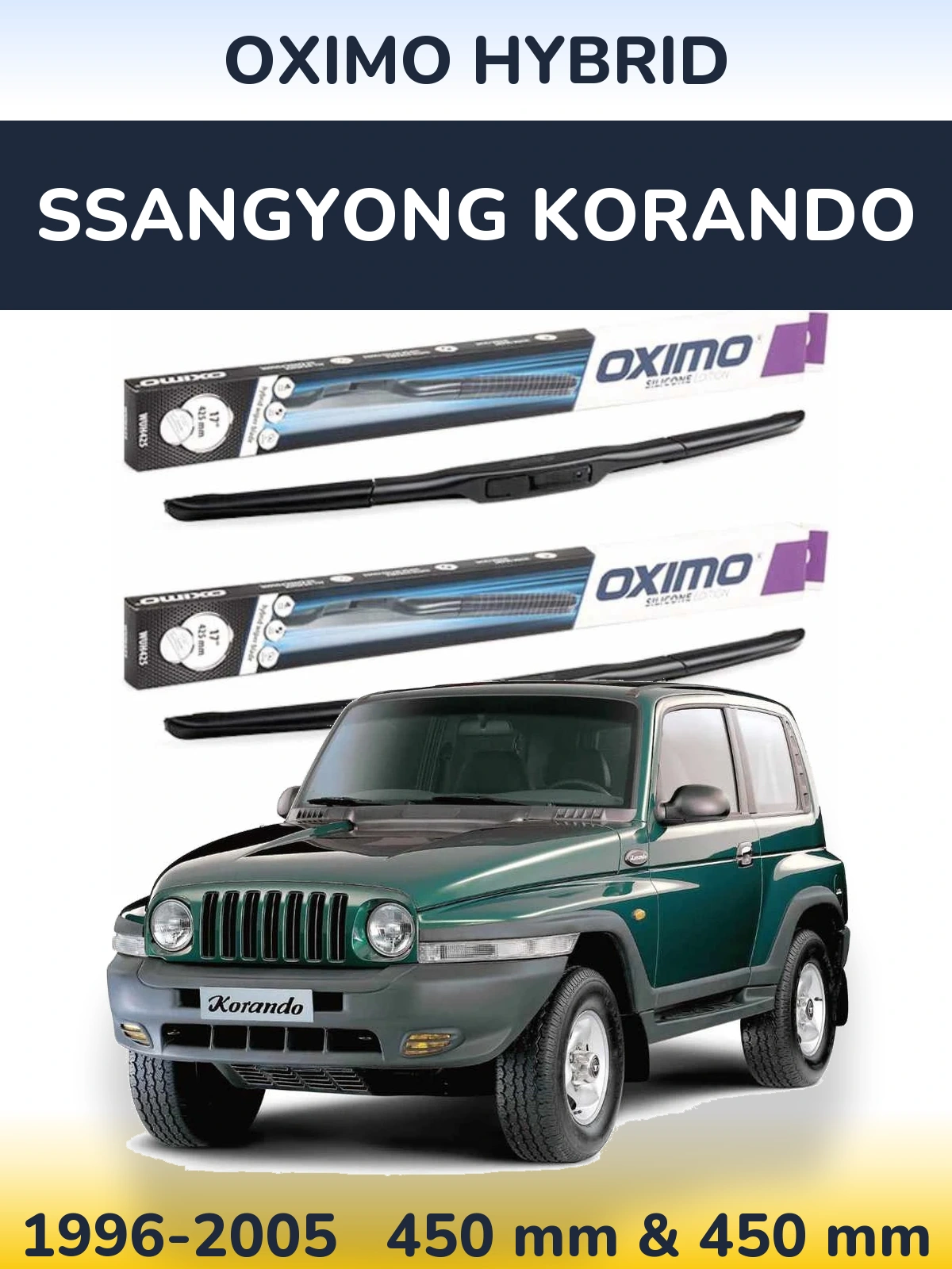 Torkarblad Oximo Hybrid för SsangYong Korando