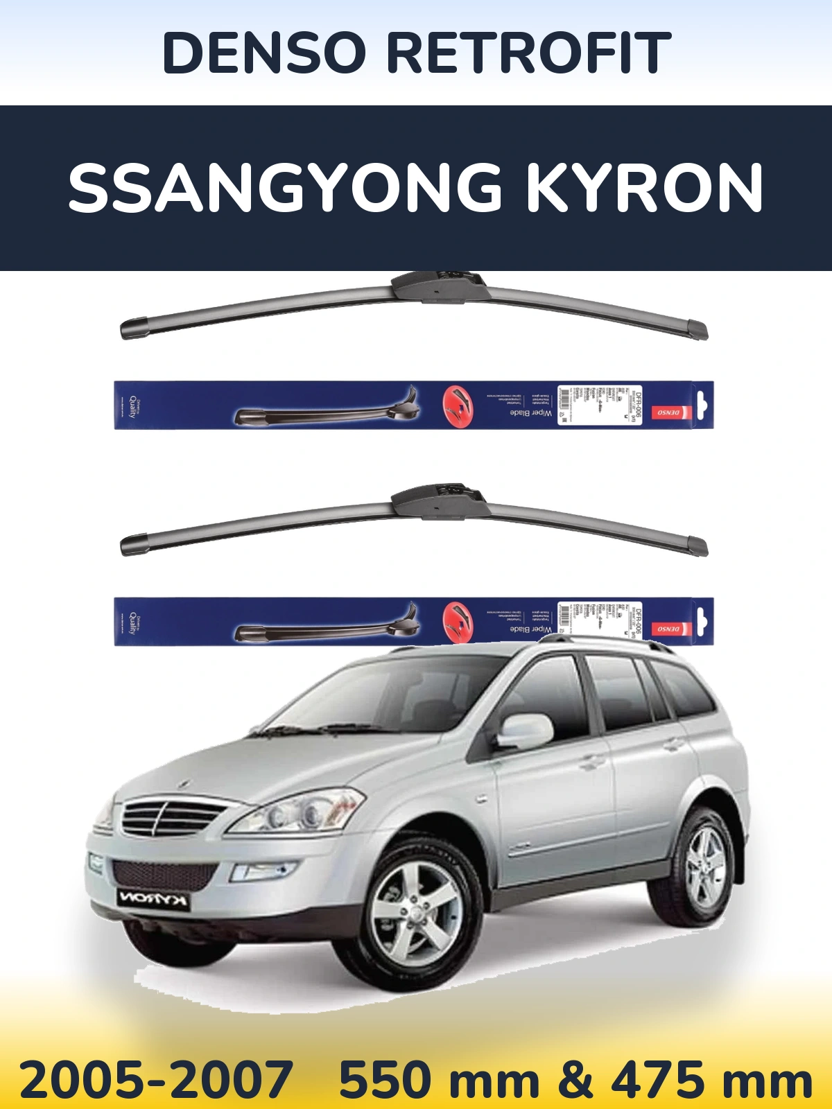 Torkarblad Denso Retrofit för SsangYong Kyron
