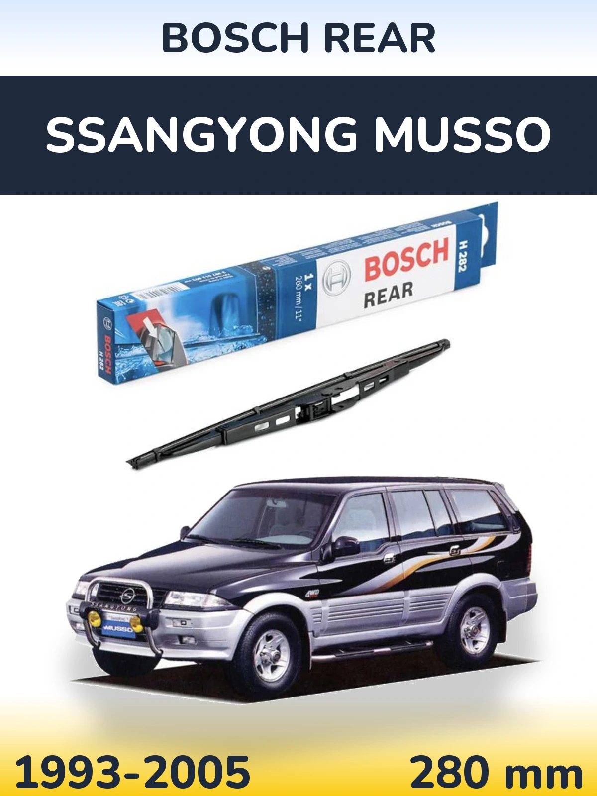 Torkarblad BOSCH Rear för SsangYong Musso