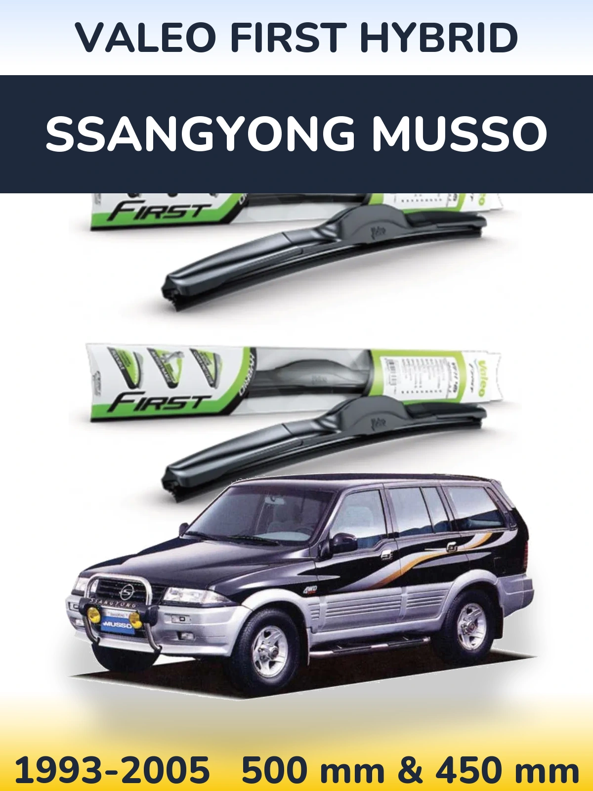 Torkarblad Valeo First Hybrid för SsangYong Musso