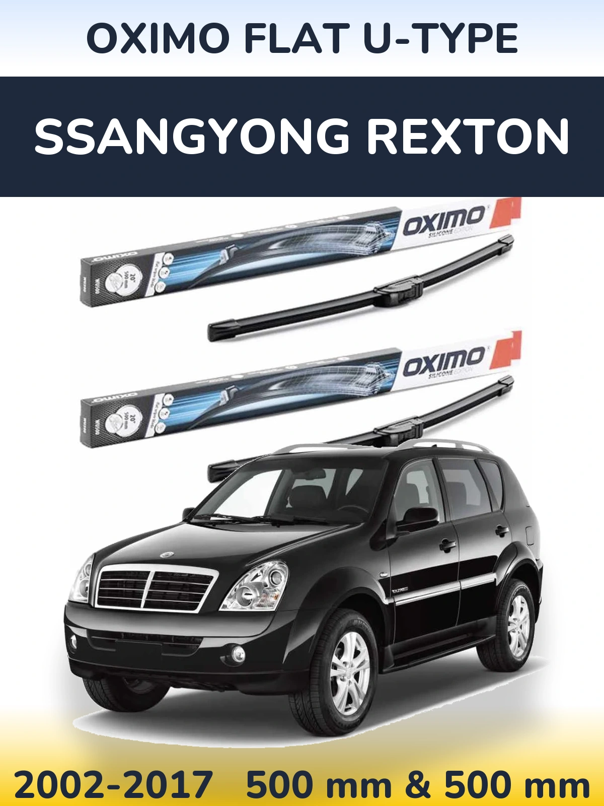 Torkarblad Oximo Flat U-type för SsangYong Rexton
