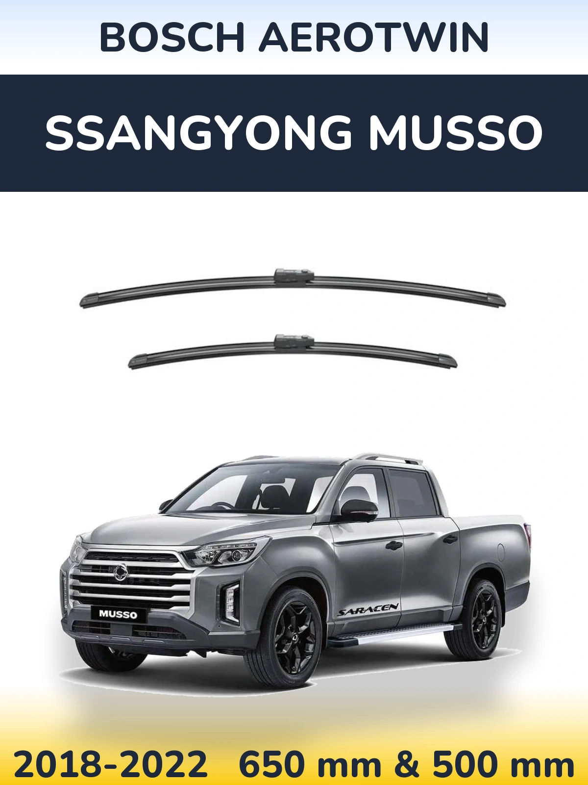 Torkarblad BOSCH AeroTwin för SsangYong Musso