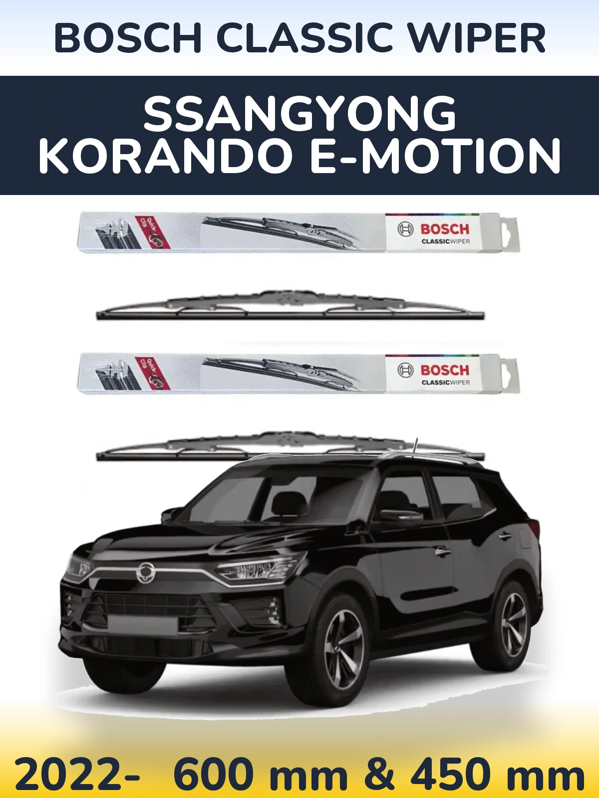 Torkarblad BOSCH Classic Wiper för SsangYong Korando E-Motion