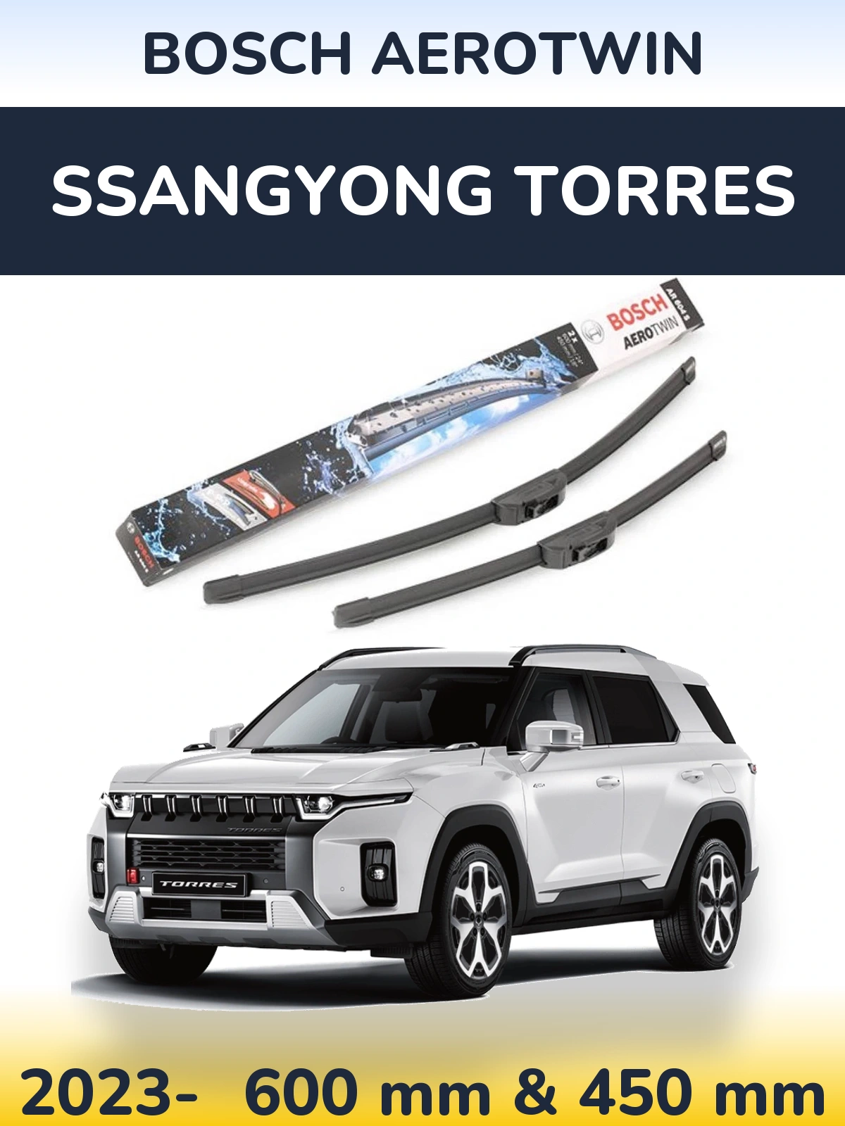 Torkarblad BOSCH AeroTwin för SsangYong Torres