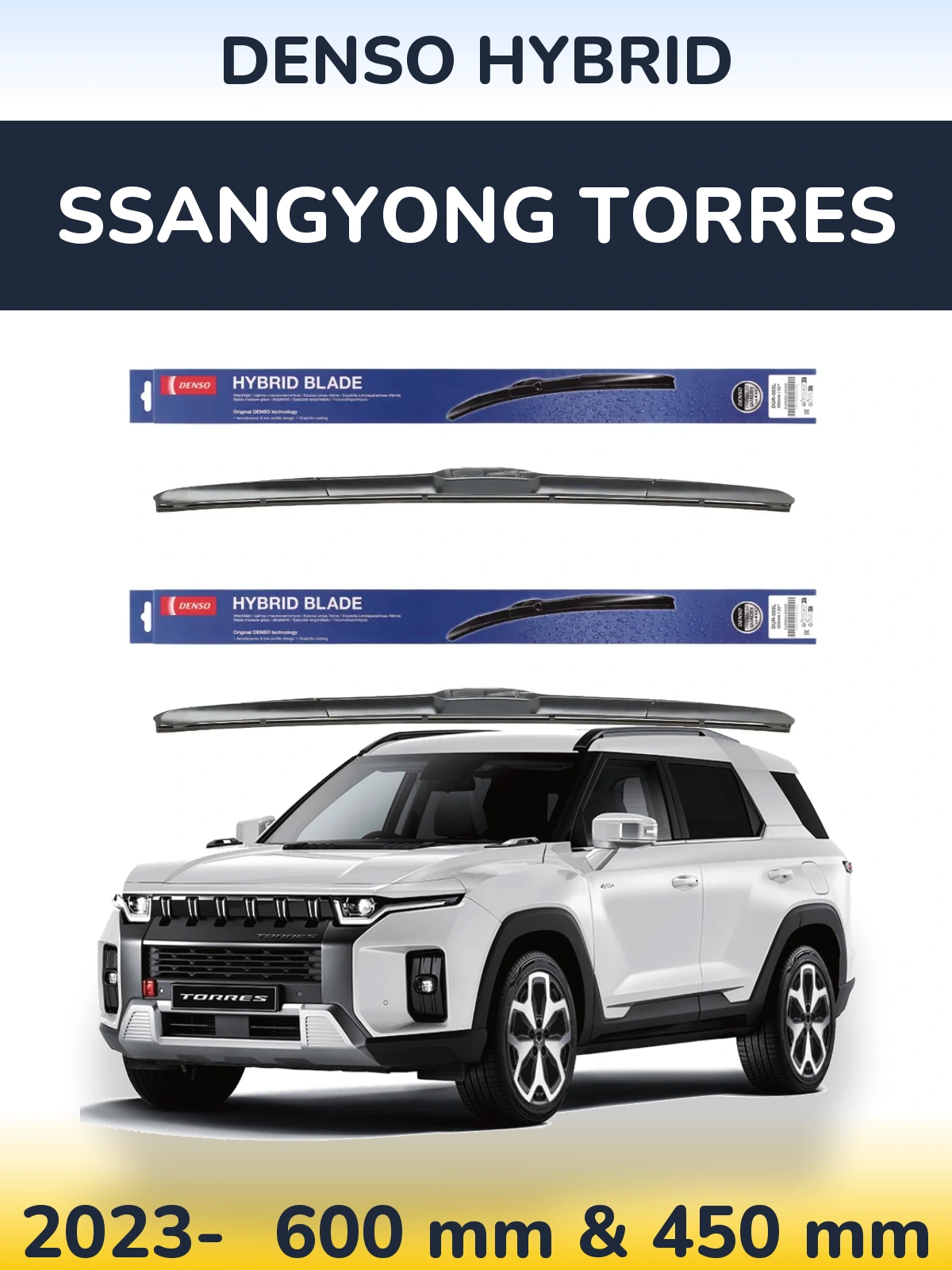 Torkarblad Denso Hybrid för SsangYong Torres
