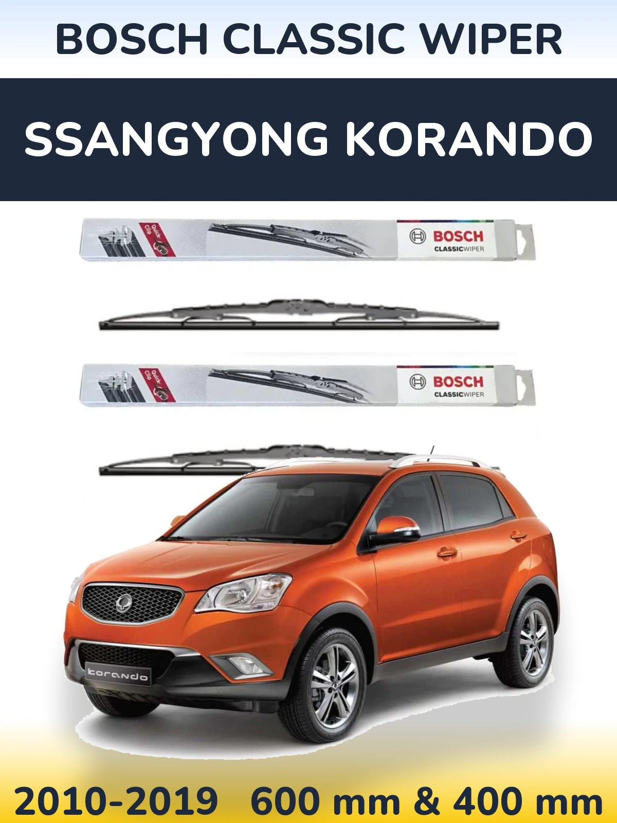 Torkarblad BOSCH Classic Wiper för SsangYong Korando