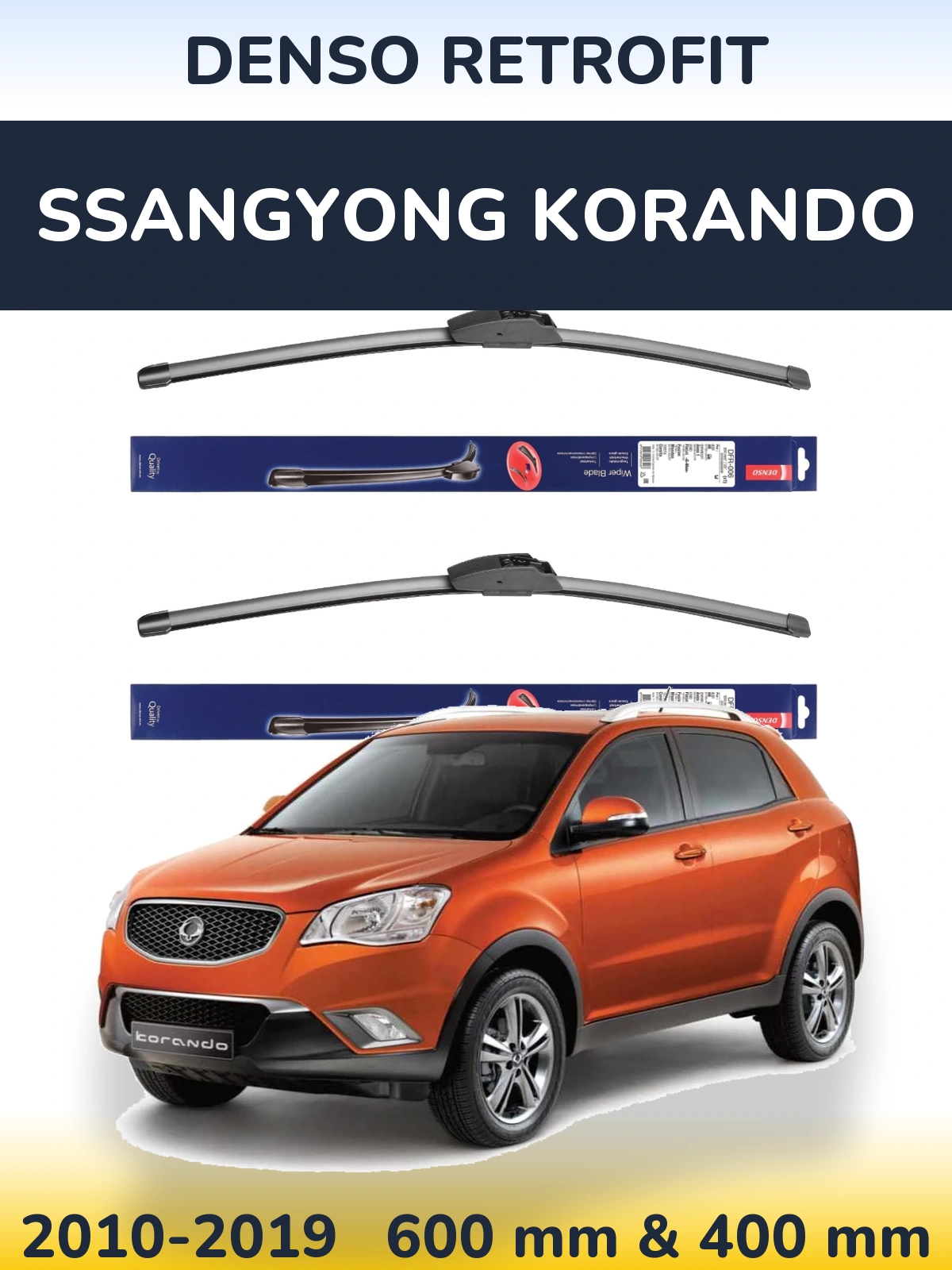Torkarblad Denso Retrofit för SsangYong Korando