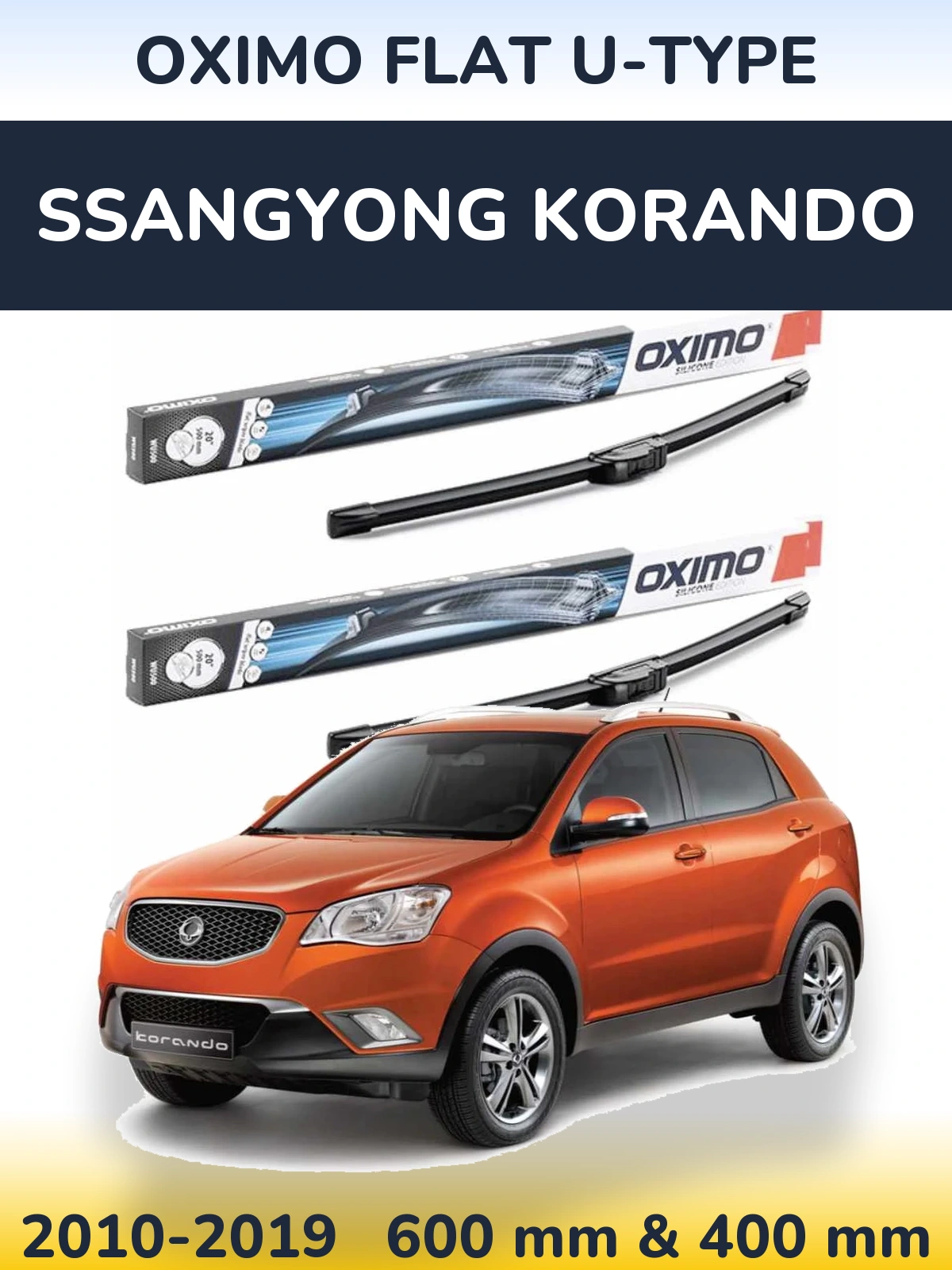 Torkarblad Oximo Flat U-type för SsangYong Korando