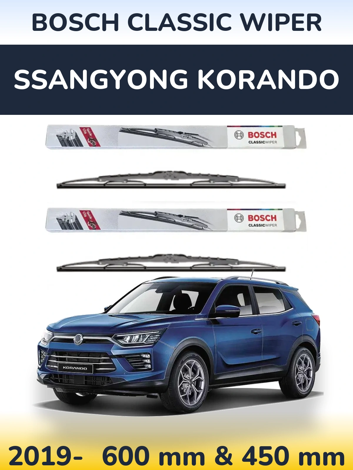 Torkarblad BOSCH Classic Wiper för SsangYong Korando