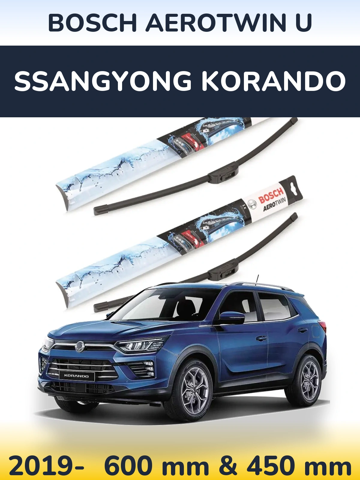 Torkarblad BOSCH AeroTwin U för SsangYong Korando