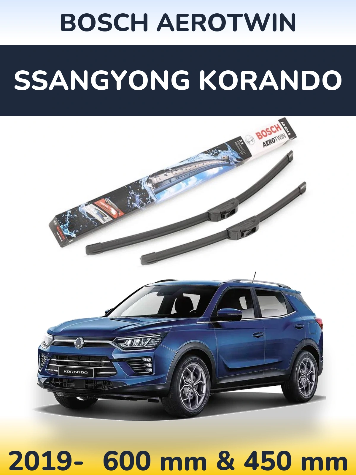 Torkarblad BOSCH AeroTwin för SsangYong Korando