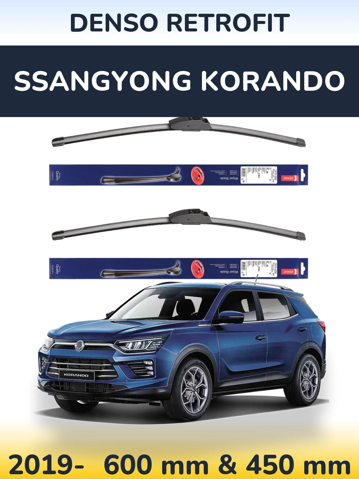 Torkarblad Denso Retrofit för SsangYong Korando