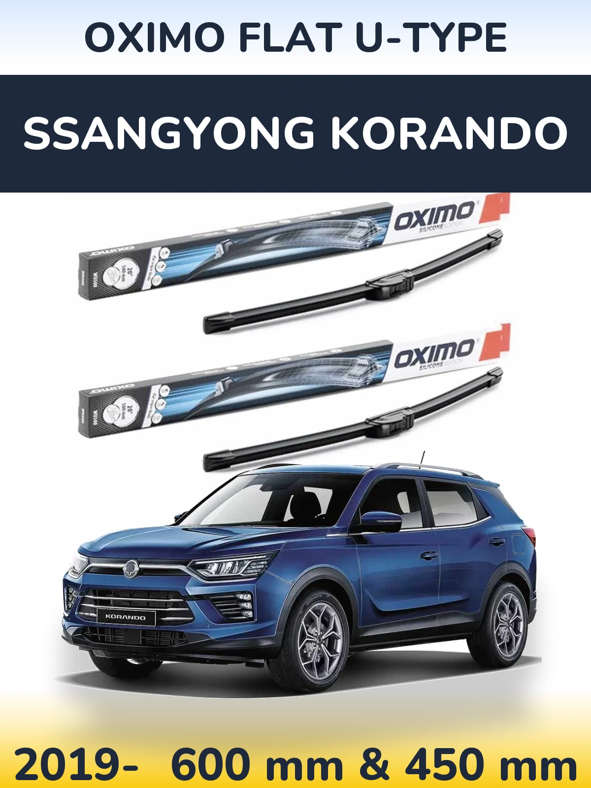 Torkarblad Oximo Flat U-type för SsangYong Korando
