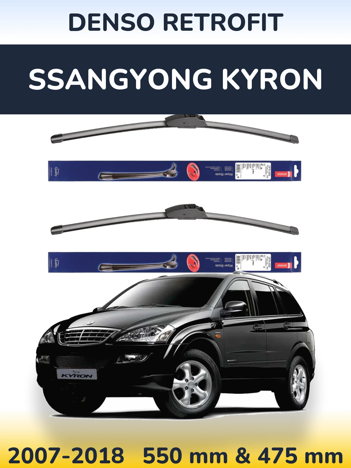 Torkarblad Denso Retrofit för SsangYong Kyron