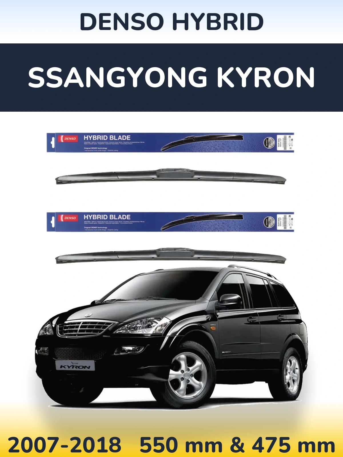 Torkarblad Denso Hybrid för SsangYong Kyron