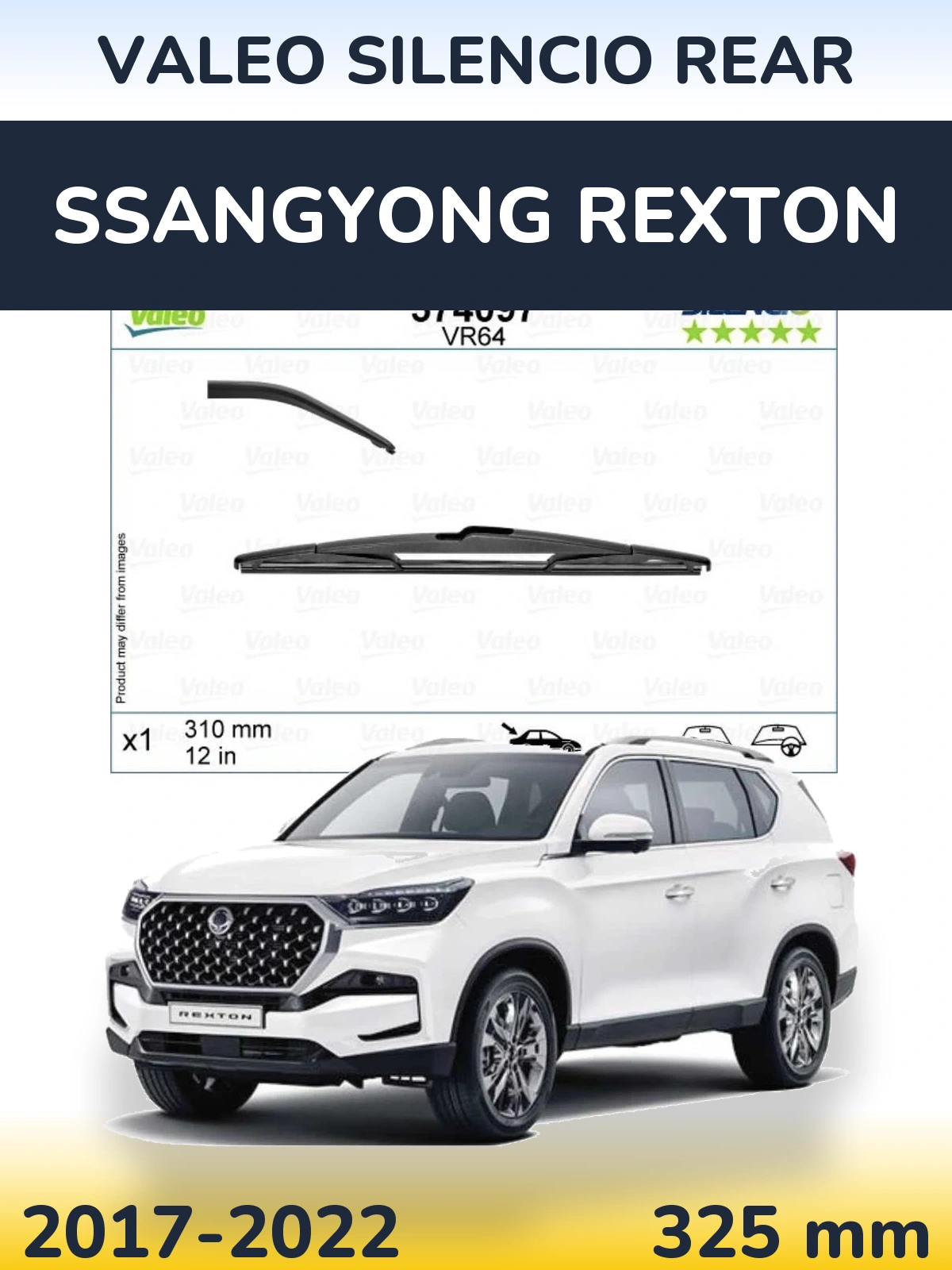 Torkarblad Valeo Silencio Rear för SsangYong Rexton