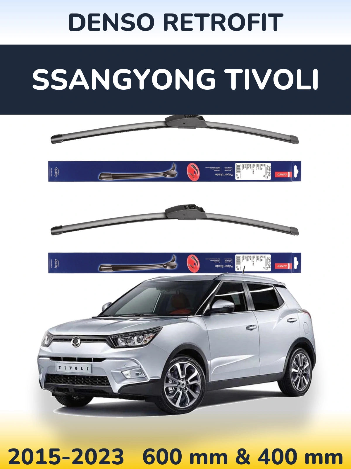 Torkarblad Denso Retrofit för SsangYong Tivoli