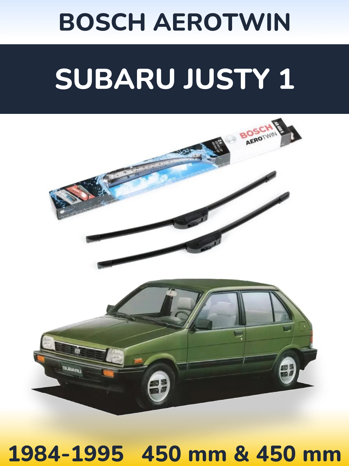 Torkarblad BOSCH AeroTwin för Subaru Justy 1