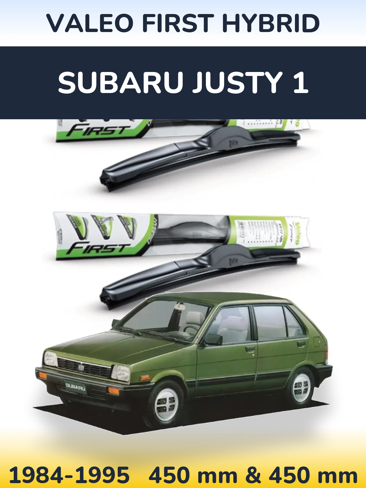 Torkarblad Valeo First Hybrid för Subaru Justy 1