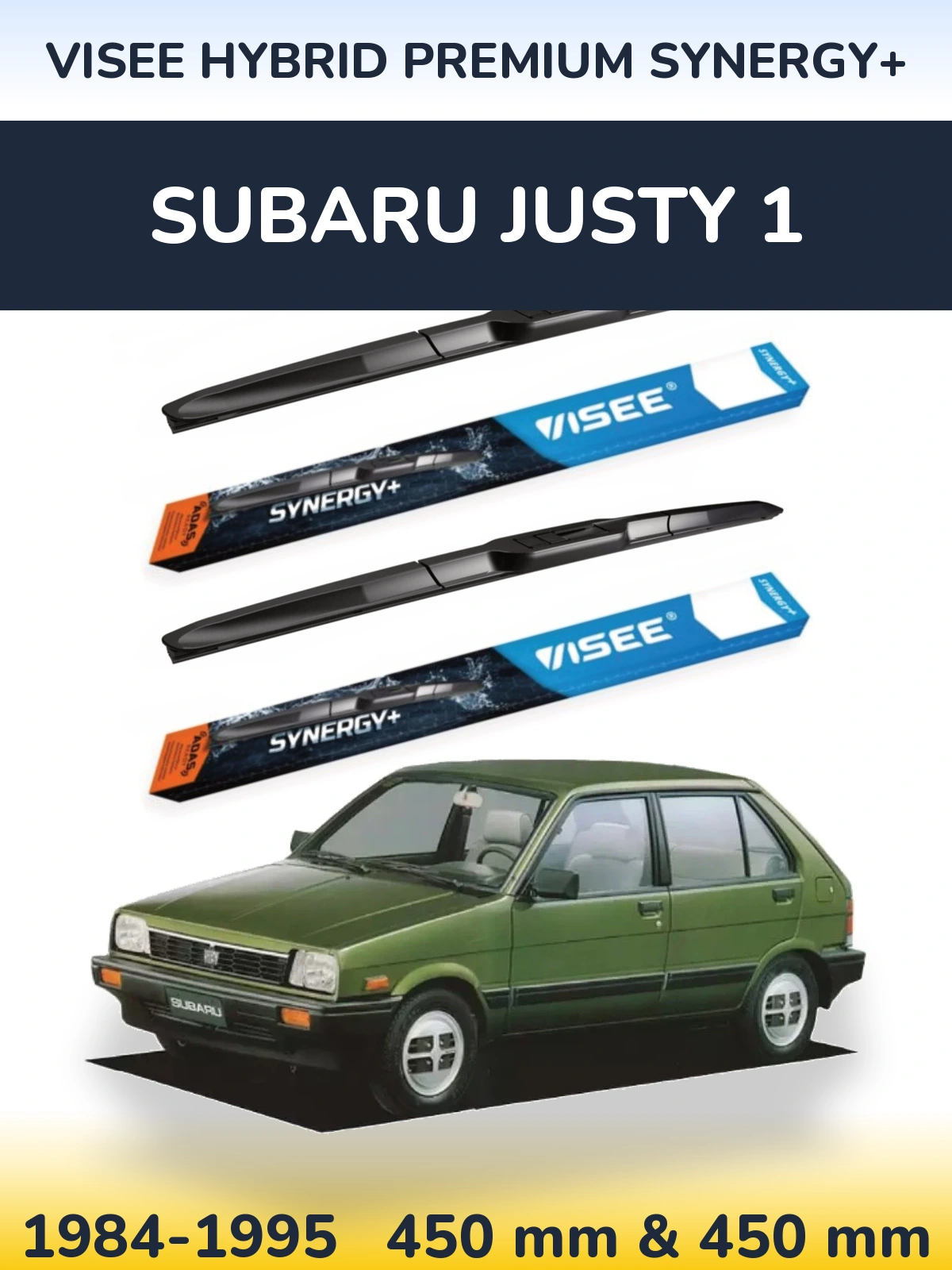 Torkarblad VISEE HYBRID PREMIUM SYNERGY+ för Subaru Justy 1