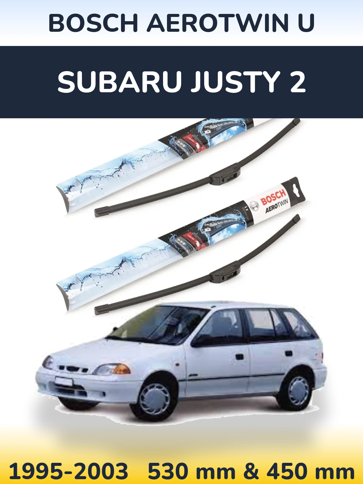 Torkarblad BOSCH AeroTwin U för Subaru Justy 2